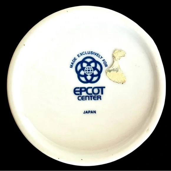 Vintage DISNEY Epcot Center Porcelain Ceramic Trinket Box Vintage Rare 1980s WDW - Picture 5 of 6